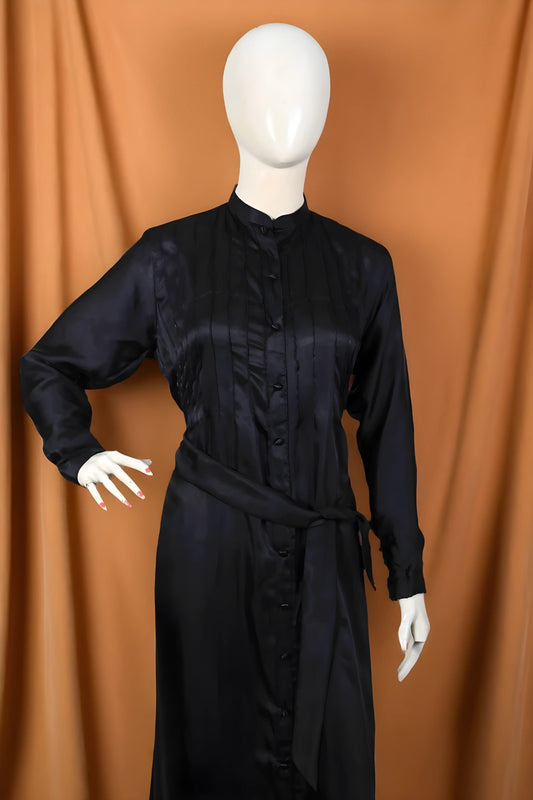 Midnight Silk Long Dress
